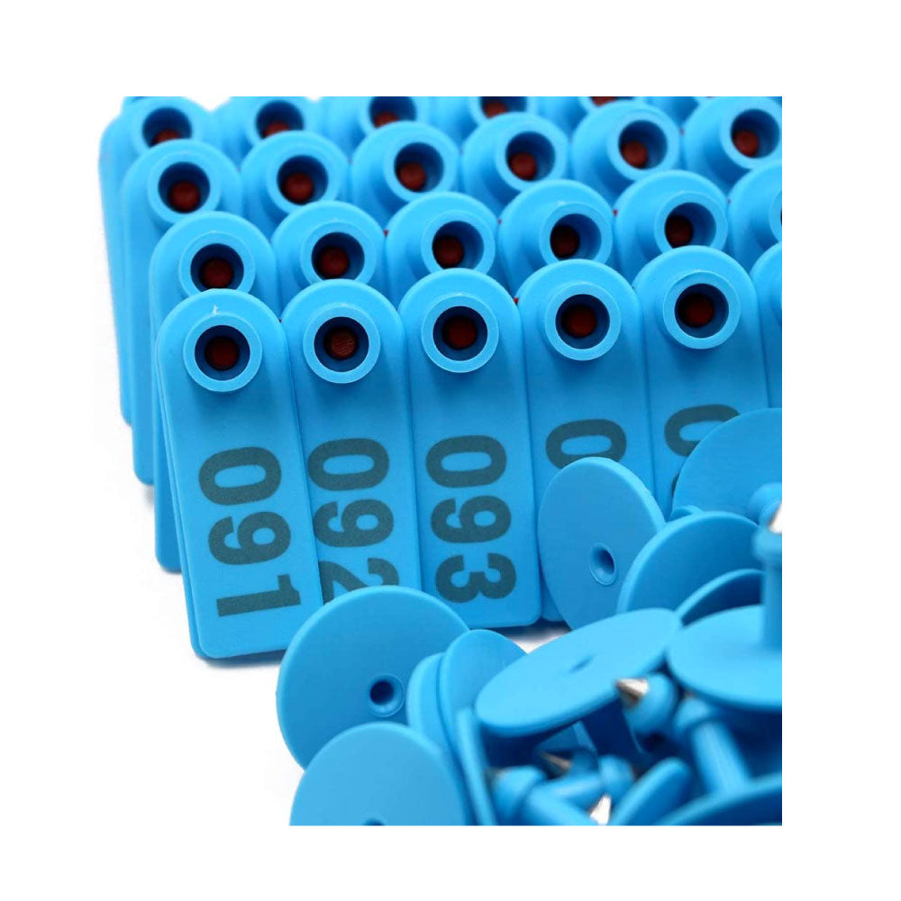 1-100 Cattle Number Ear Tags Set 5x2cm - Blue Small Cow Sheep Pig Livestock Label V238-SUPDZ-32496859611216
