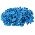 1-100 Cattle Number Ear Tags Set - Round Blue Pig Sheep Goat Livestock Labels V238-SUPDZ-32497318363216
