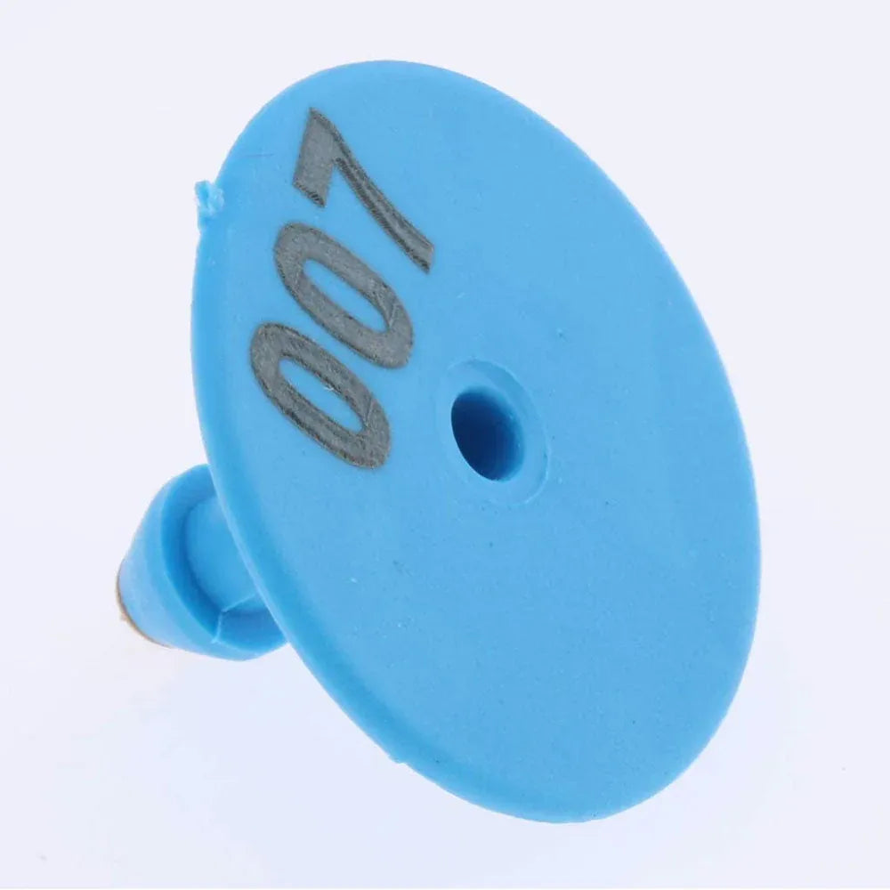 1-100 Cattle Number Ear Tags Set - Round Blue Pig Sheep Goat Livestock Labels V238-SUPDZ-32497318363216