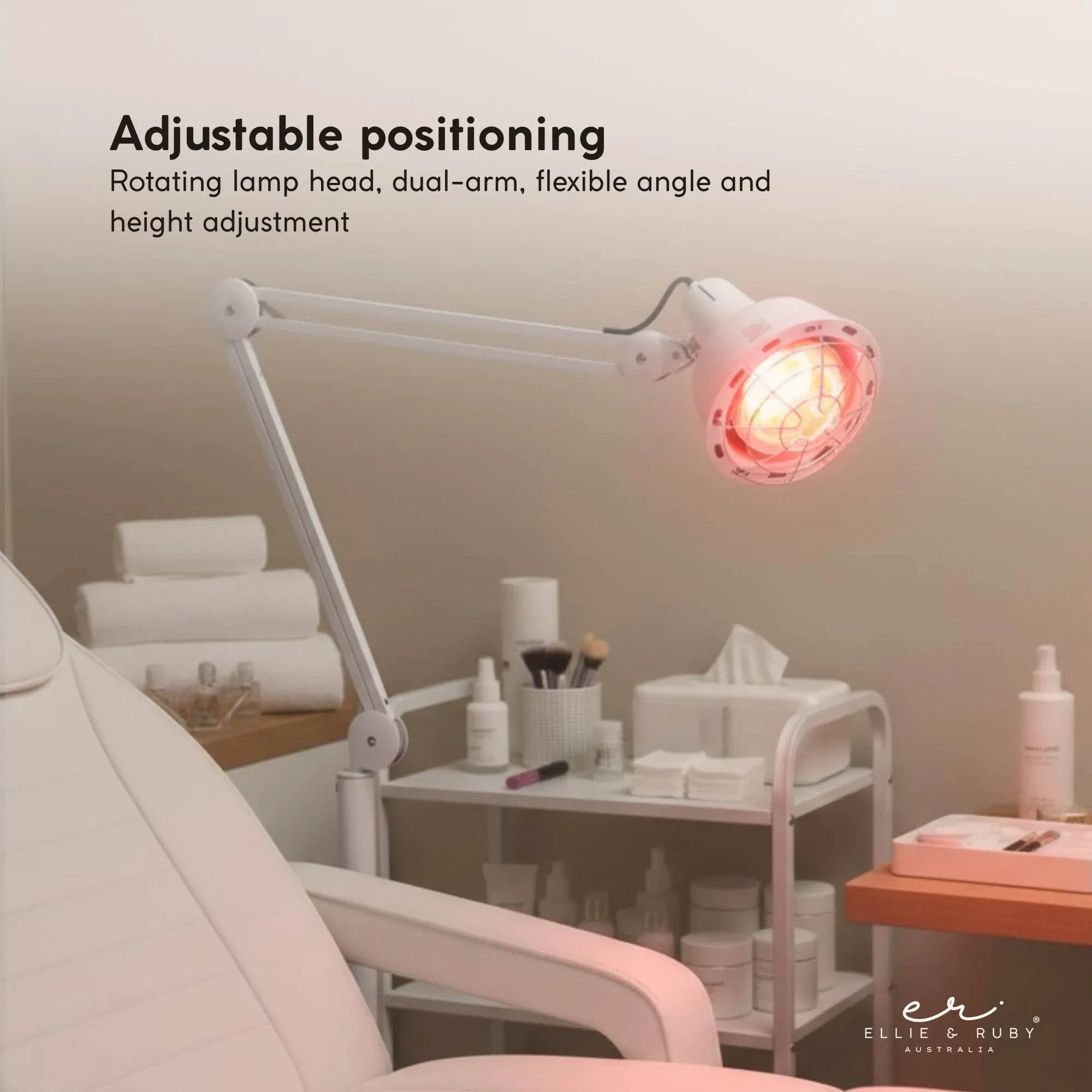 Ellie & Ruby Infrared Heat Floor Lamp 275W Mobile Dimmable Home Salon Treatment V238-SUPDZ-32546023997520