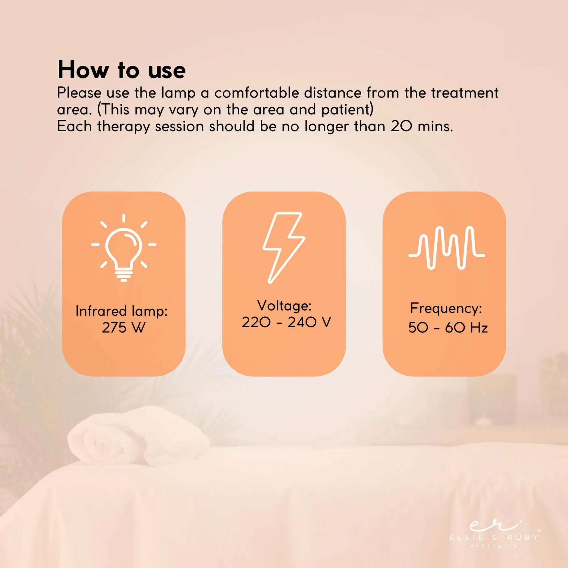 Ellie & Ruby Infrared Heat Floor Lamp 275W Mobile Dimmable Home Salon Treatment V238-SUPDZ-32546023997520