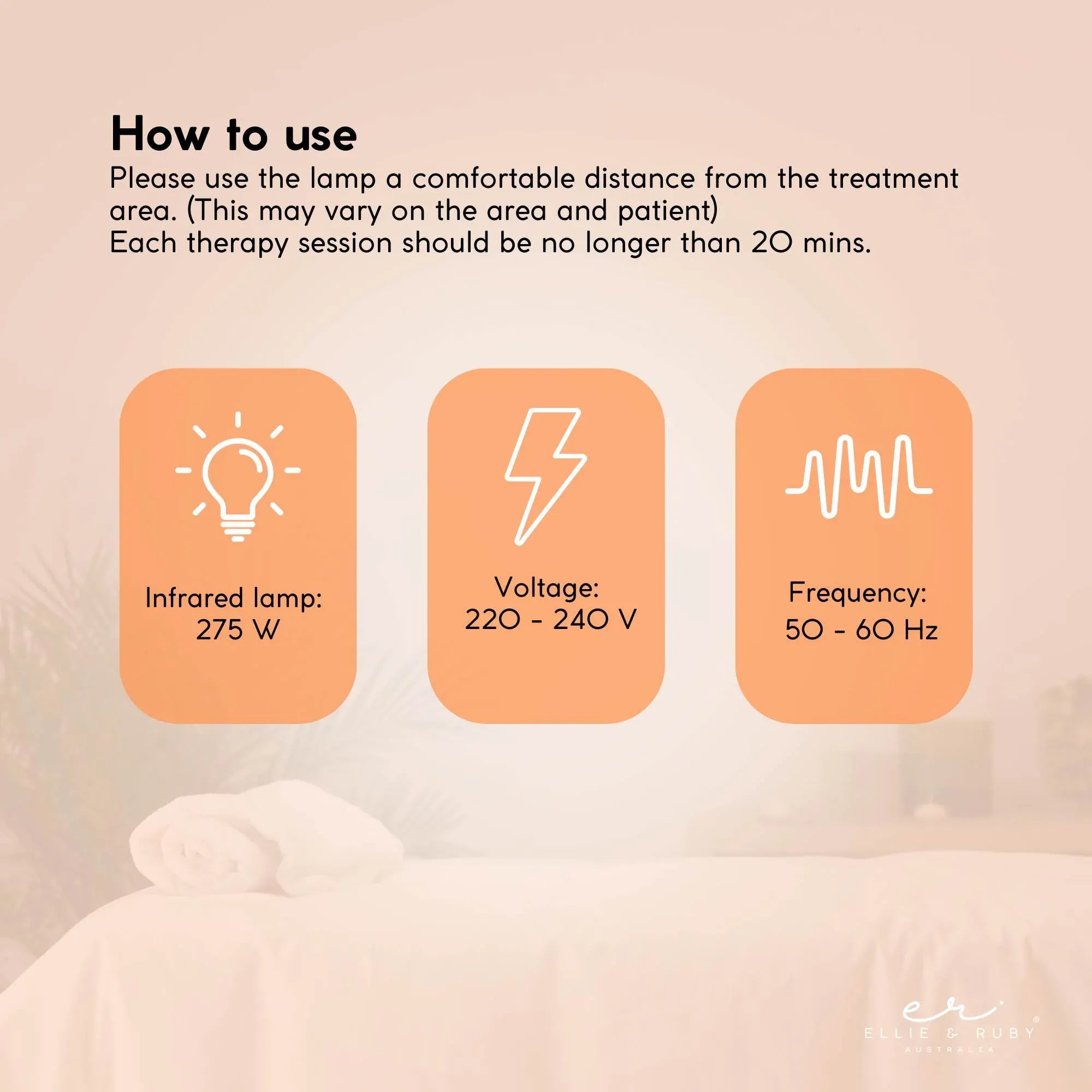 Ellie & Ruby Infrared Heat Floor Lamp 275W Mobile Dimmable Home Salon Treatment V238-SUPDZ-32546023997520