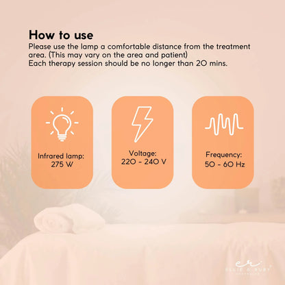 Ellie & Ruby Infrared Heat Floor Lamp 275W Mobile Dimmable Home Salon Treatment V238-SUPDZ-32546023997520