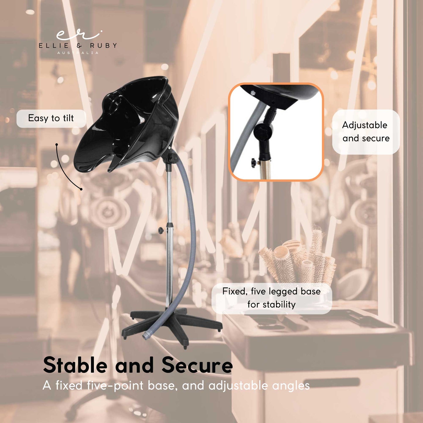 Ellie & Ruby Large Portable Hairdressing Salon Basin Hair Washing Deep Sink Bowl V238-SUPDZ-32549976899664