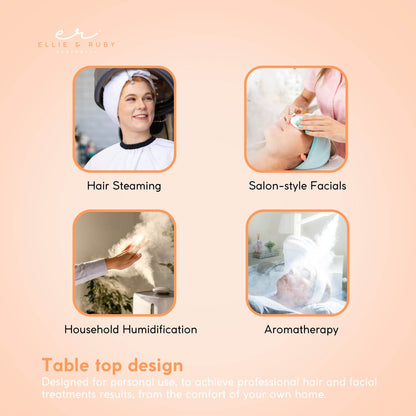 Ellie & Ruby 2-in-1 Facial Hair Steamer Ozone Steam Machine Portable Tabletop V238-SUPDZ-32558070071376