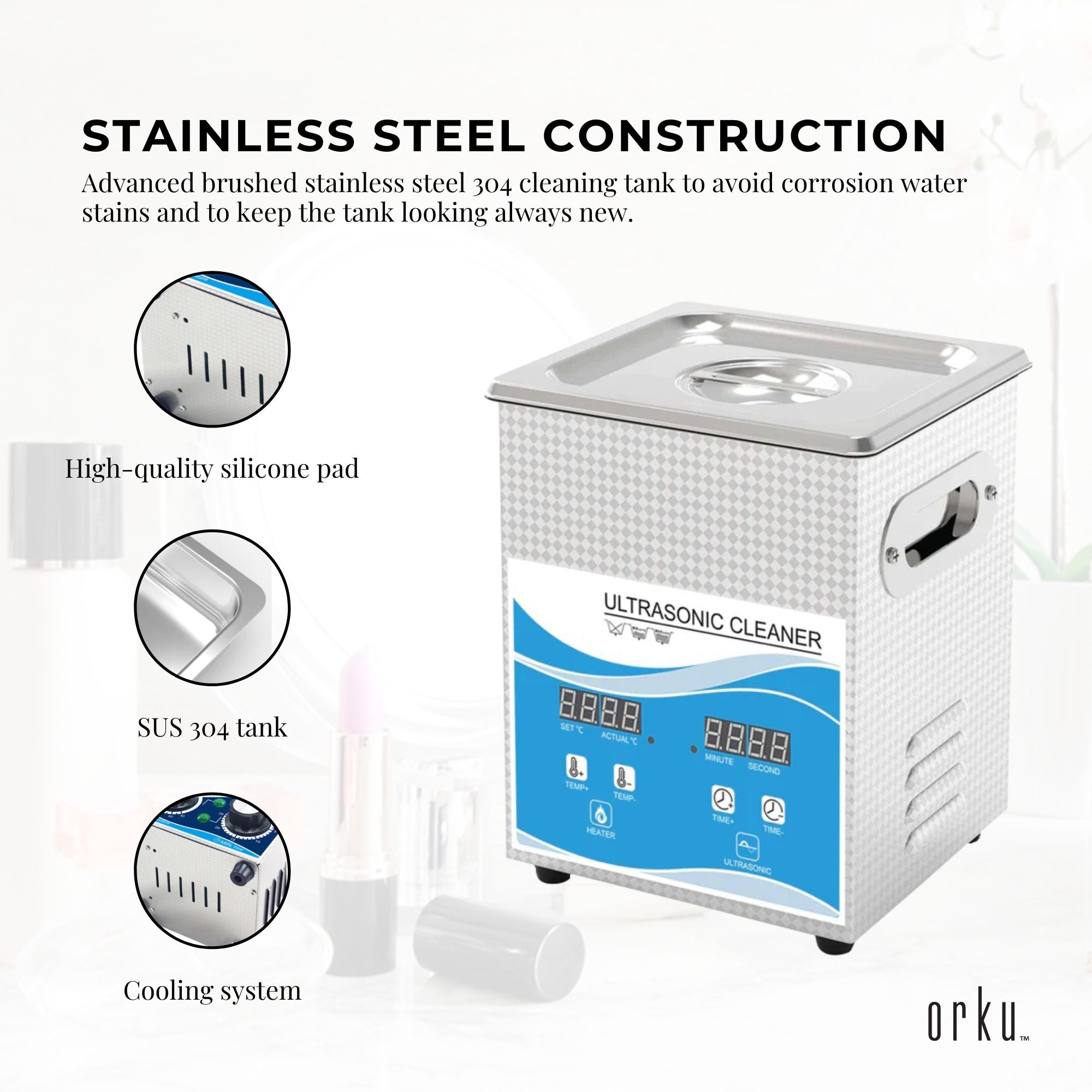 2L Digital Ultrasonic Cleaner Jewelry Ultra Sonic Bath Degas Parts Cleaning V238-SUPDZ-32577163100240