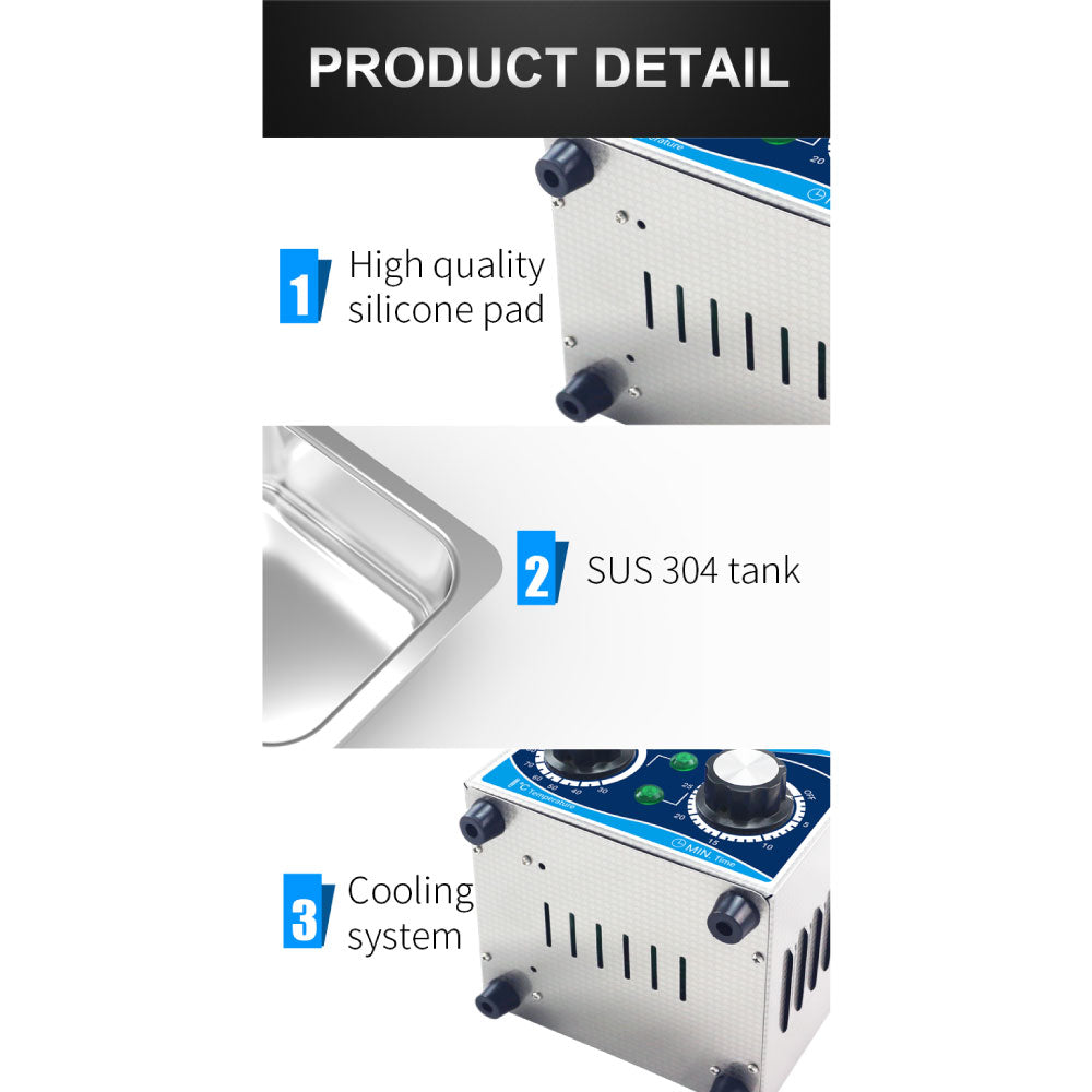 2L Digital Ultrasonic Cleaner Jewelry Ultra Sonic Bath Degas Parts Cleaning V238-SUPDZ-32577163100240