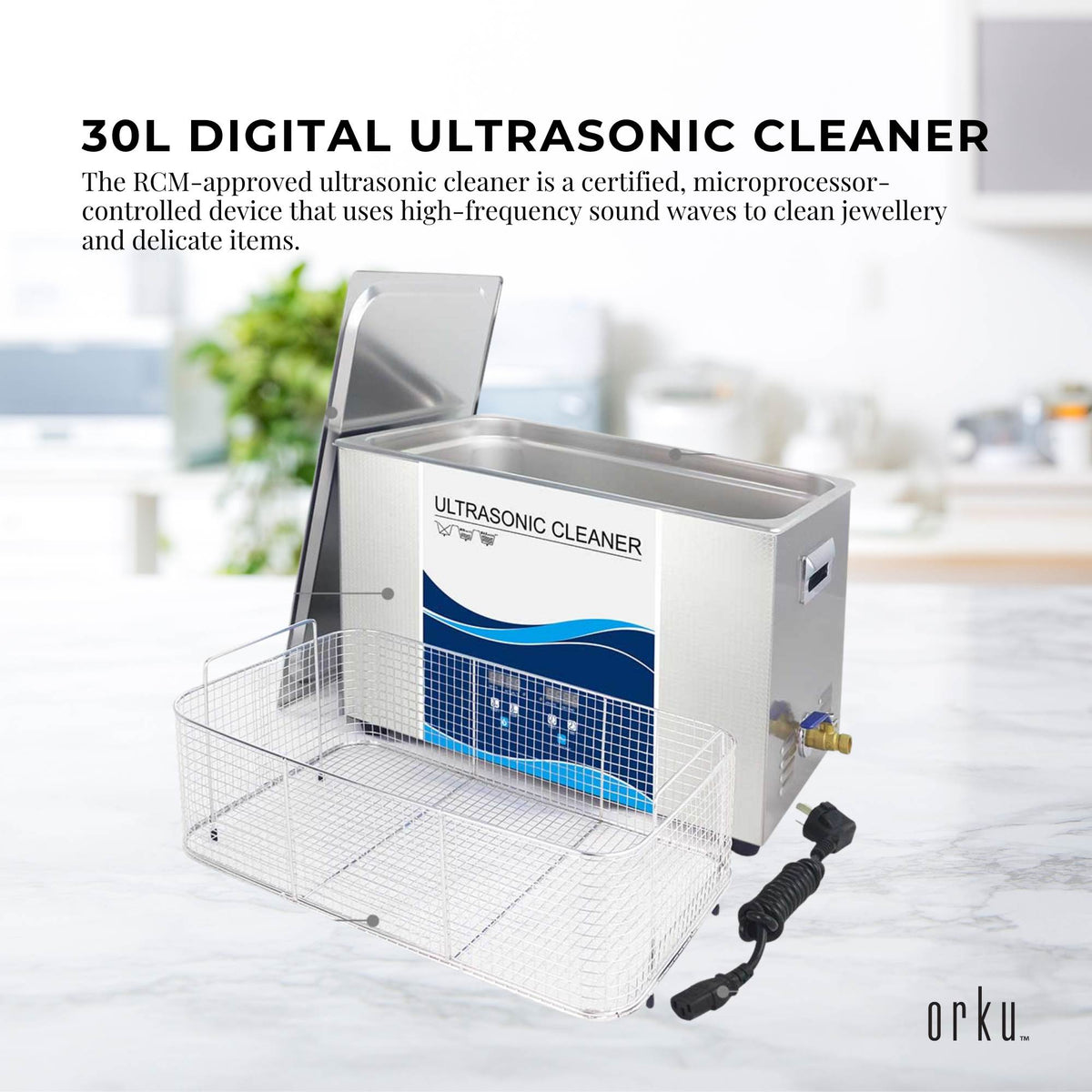 30L Digital Ultrasonic Cleaner Jewelry Ultra Sonic Bath Degas Parts Cleaning V238-SUPDZ-32577203339344