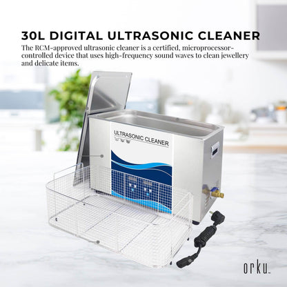 30L Digital Ultrasonic Cleaner Jewelry Ultra Sonic Bath Degas Parts Cleaning V238-SUPDZ-32577203339344
