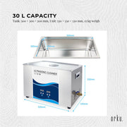 30L Digital Ultrasonic Cleaner Jewelry Ultra Sonic Bath Degas Parts Cleaning V238-SUPDZ-32577203339344