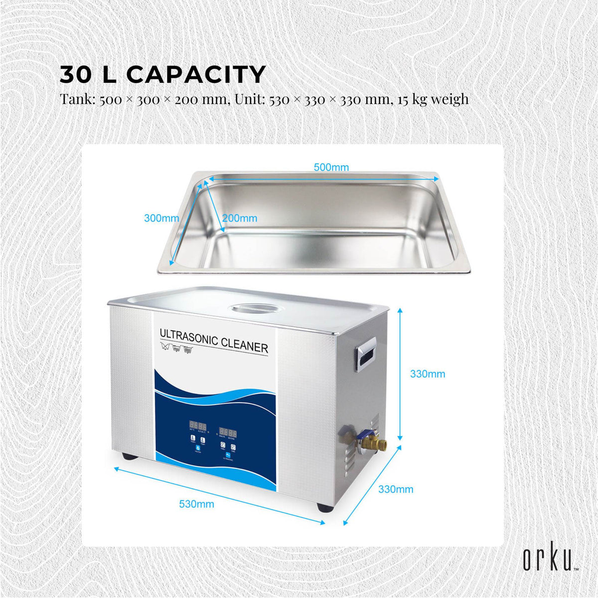 30L Digital Ultrasonic Cleaner Jewelry Ultra Sonic Bath Degas Parts Cleaning V238-SUPDZ-32577203339344