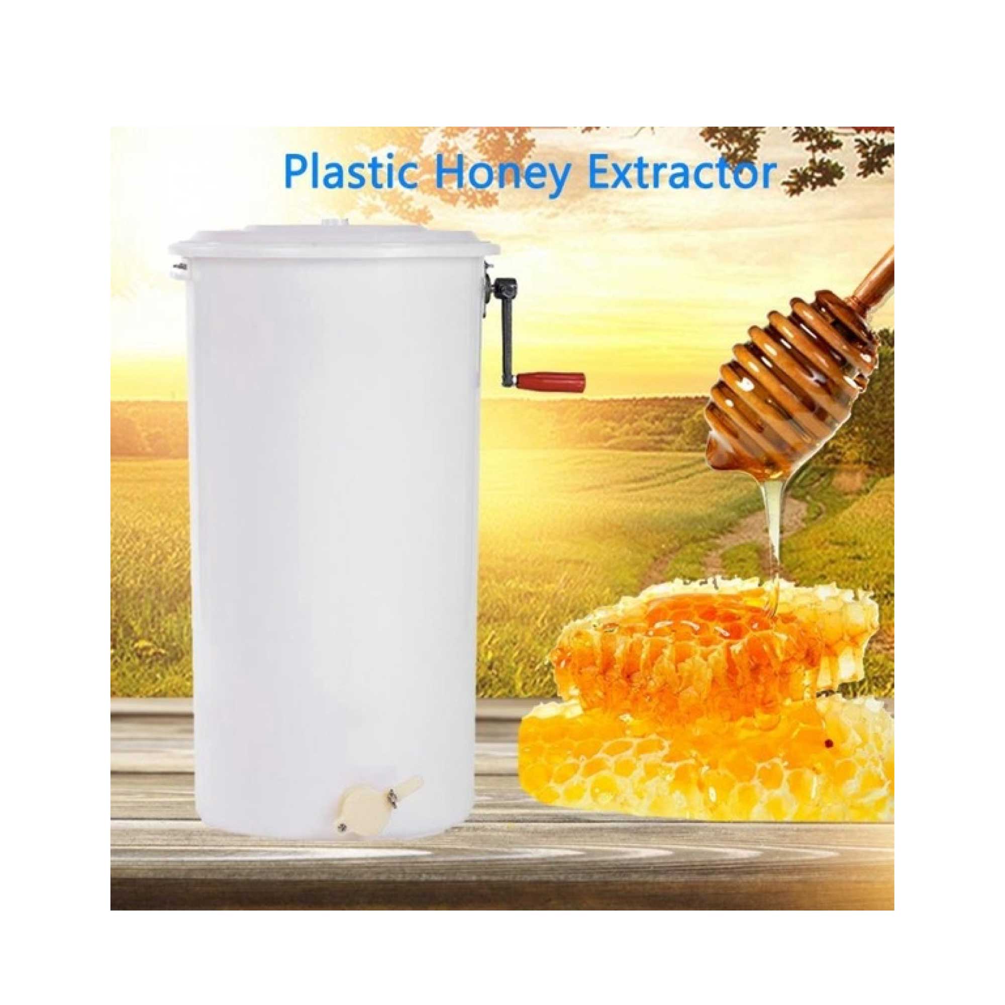 2 Frame Honey Extractor Plastic Two Manual Spinner Crank Honey Bee Beekeeping V238-SUPDZ-32620581552208