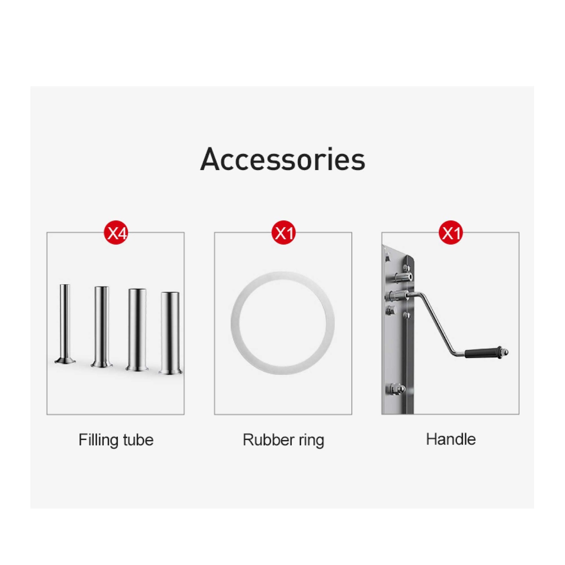 Kitchee 5L Manual Vertical Sausage Filler - Stainless Stuffer Meat Press Machine V238-SUPDZ-32652621283408