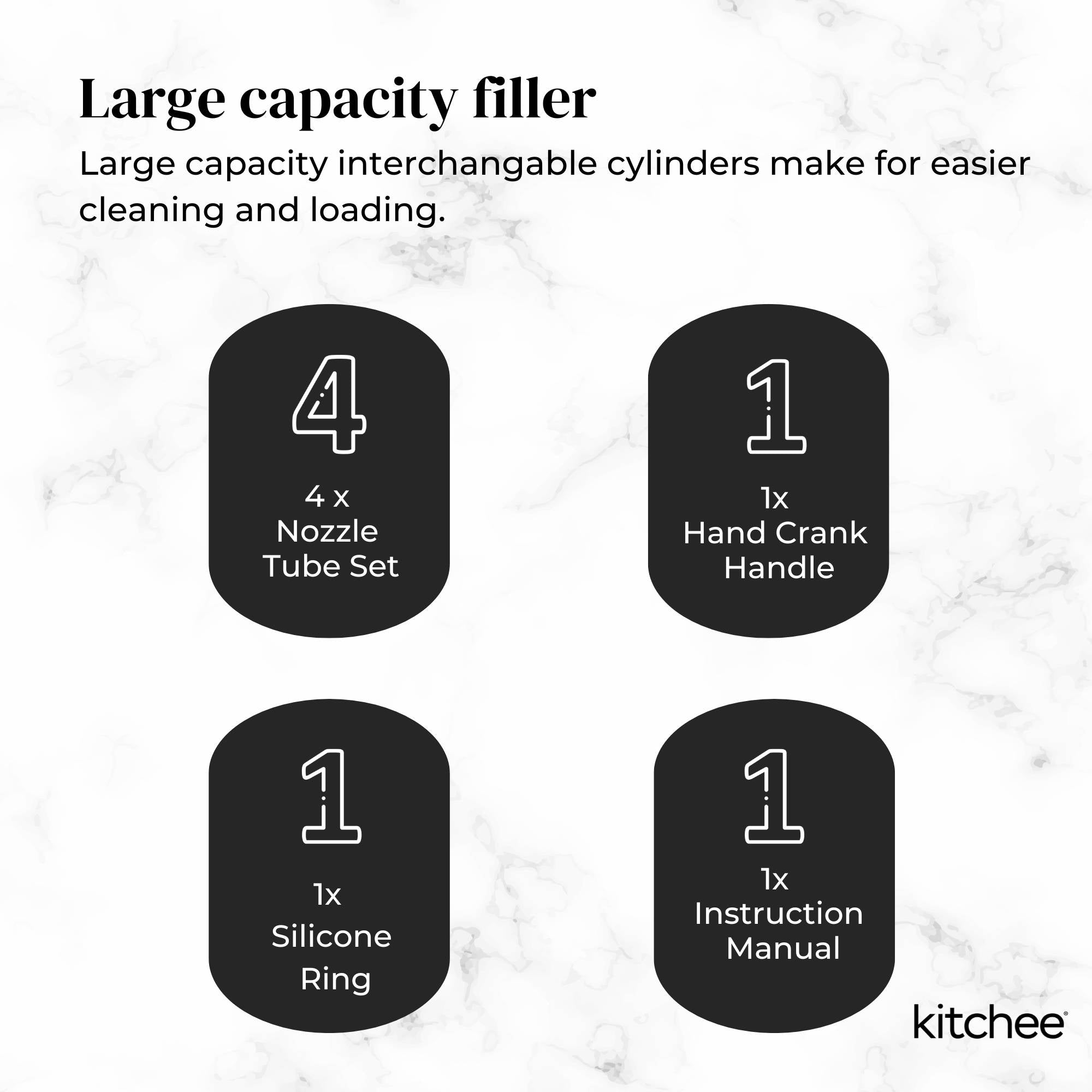 Kitchee 7L Manual Horizontal Sausage Filler - Stainless Stuffer Meat Press Machine V238-SUPDZ-32653381009488