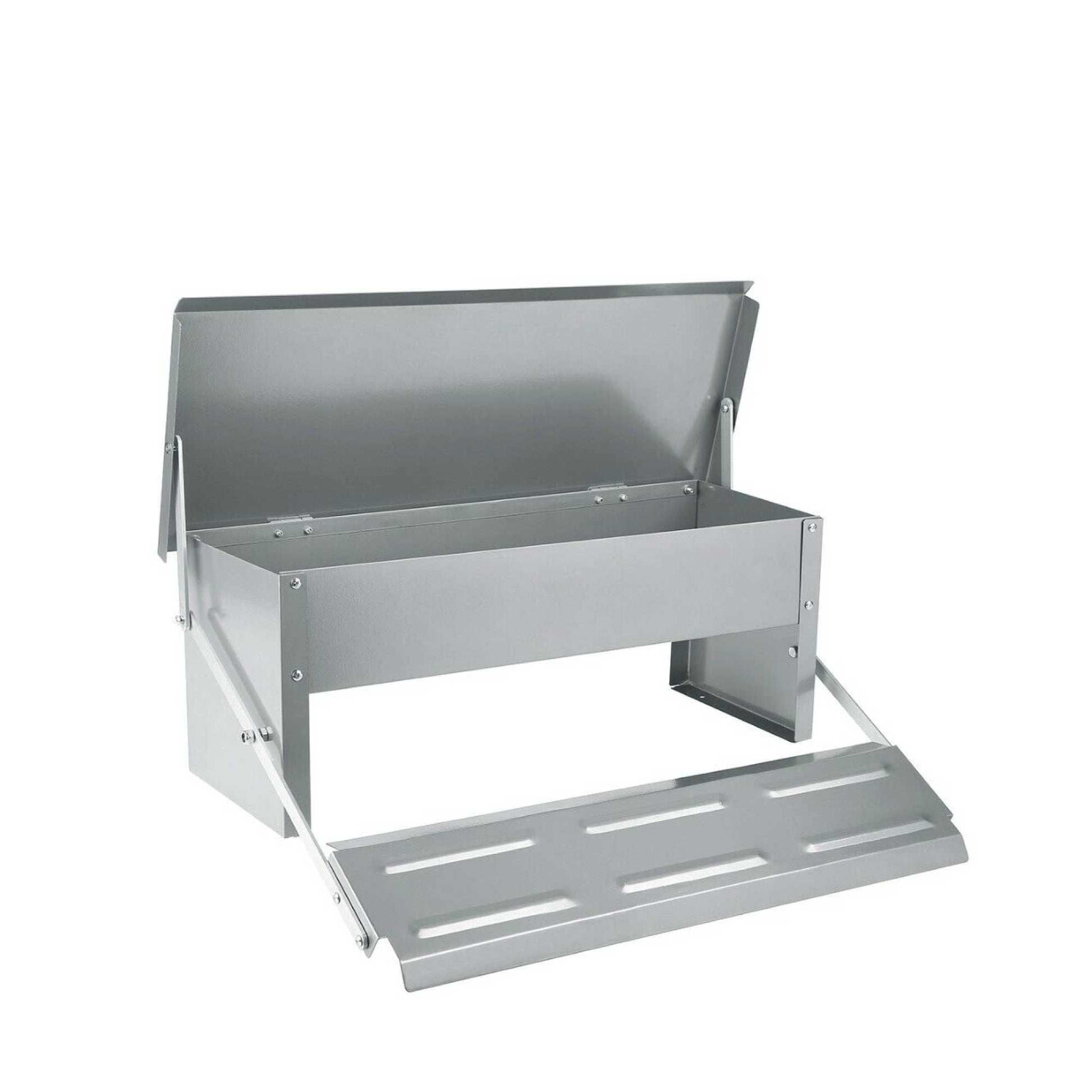 11L Automatic Chook Chicken Feeder Poultry Auto Treadle Aluminium Metal Feeders V238-SUPDZ-32677248434256