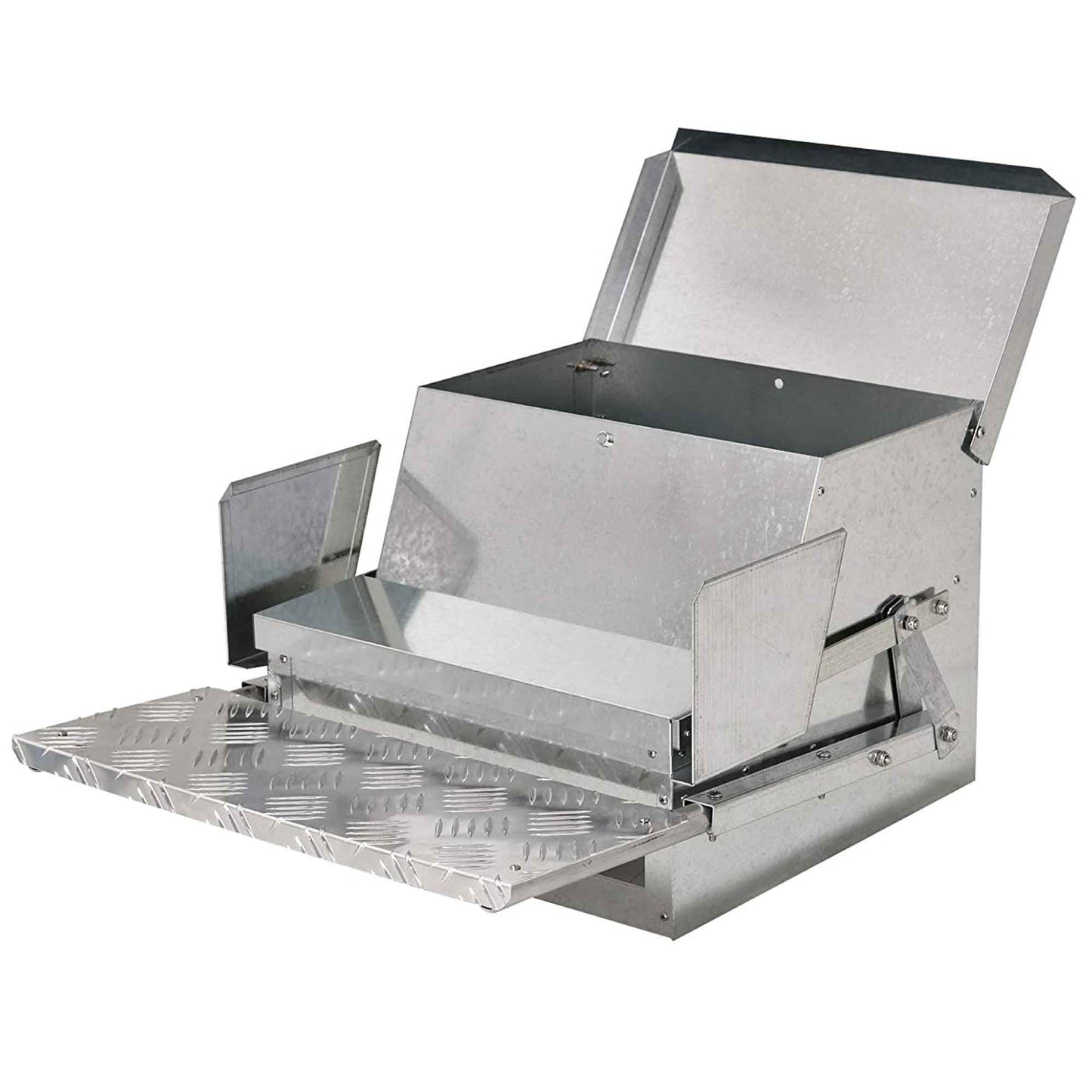 9kg Automatic Chook Chicken Feeder Poultry Auto Treadle Aluminium Metal Feeders V238-SUPDZ-32677339627600