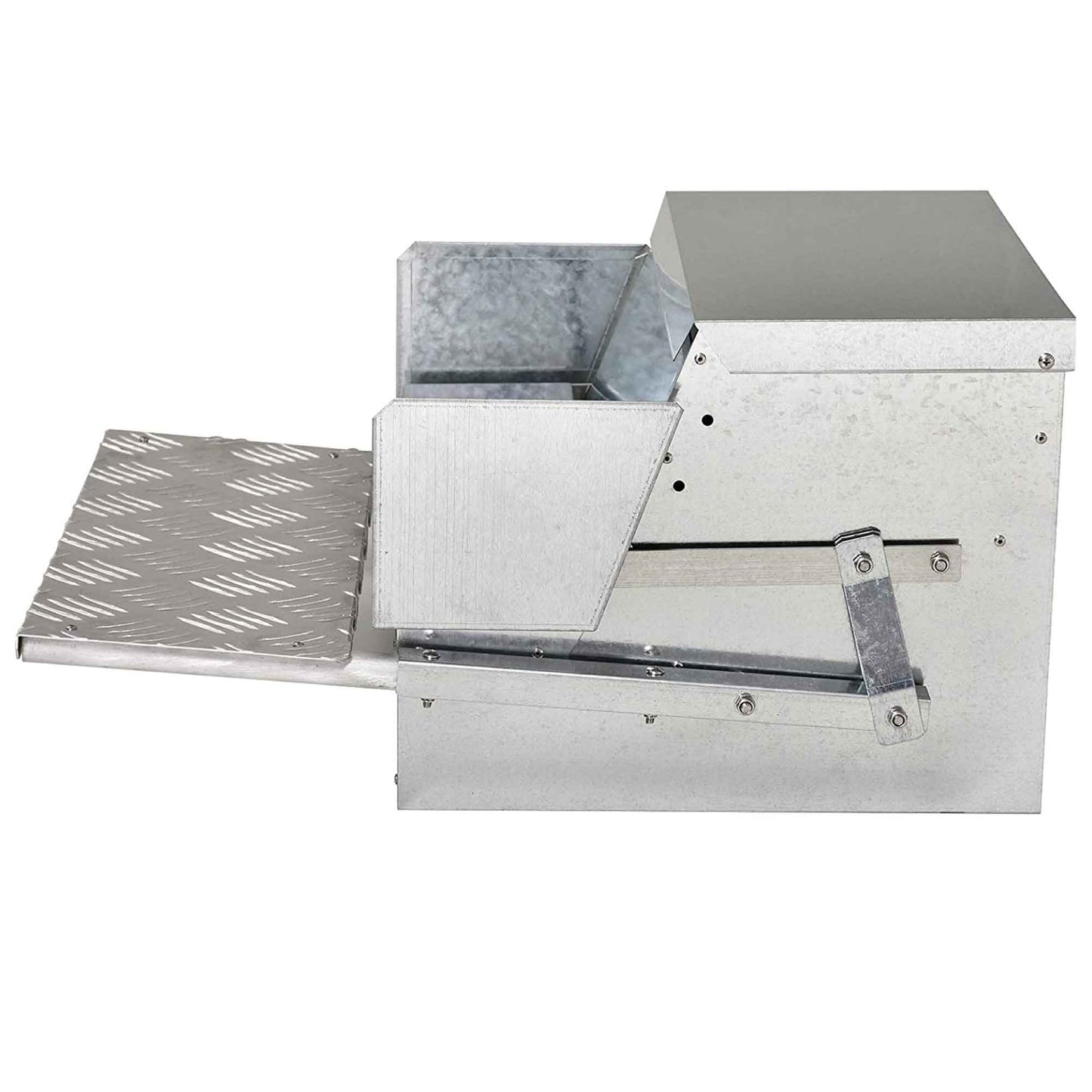 9kg Automatic Chook Chicken Feeder Poultry Auto Treadle Aluminium Metal Feeders V238-SUPDZ-32677339627600
