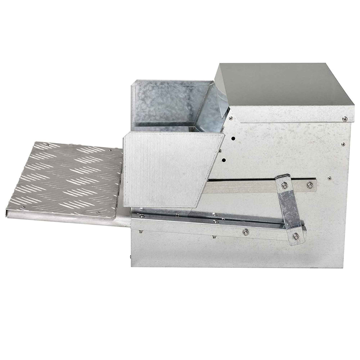 9kg Automatic Chook Chicken Feeder Poultry Auto Treadle Aluminium Metal Feeders V238-SUPDZ-32677339627600