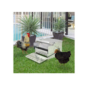9kg Automatic Chook Chicken Feeder Poultry Auto Treadle Aluminium Metal Feeders V238-SUPDZ-32677339627600