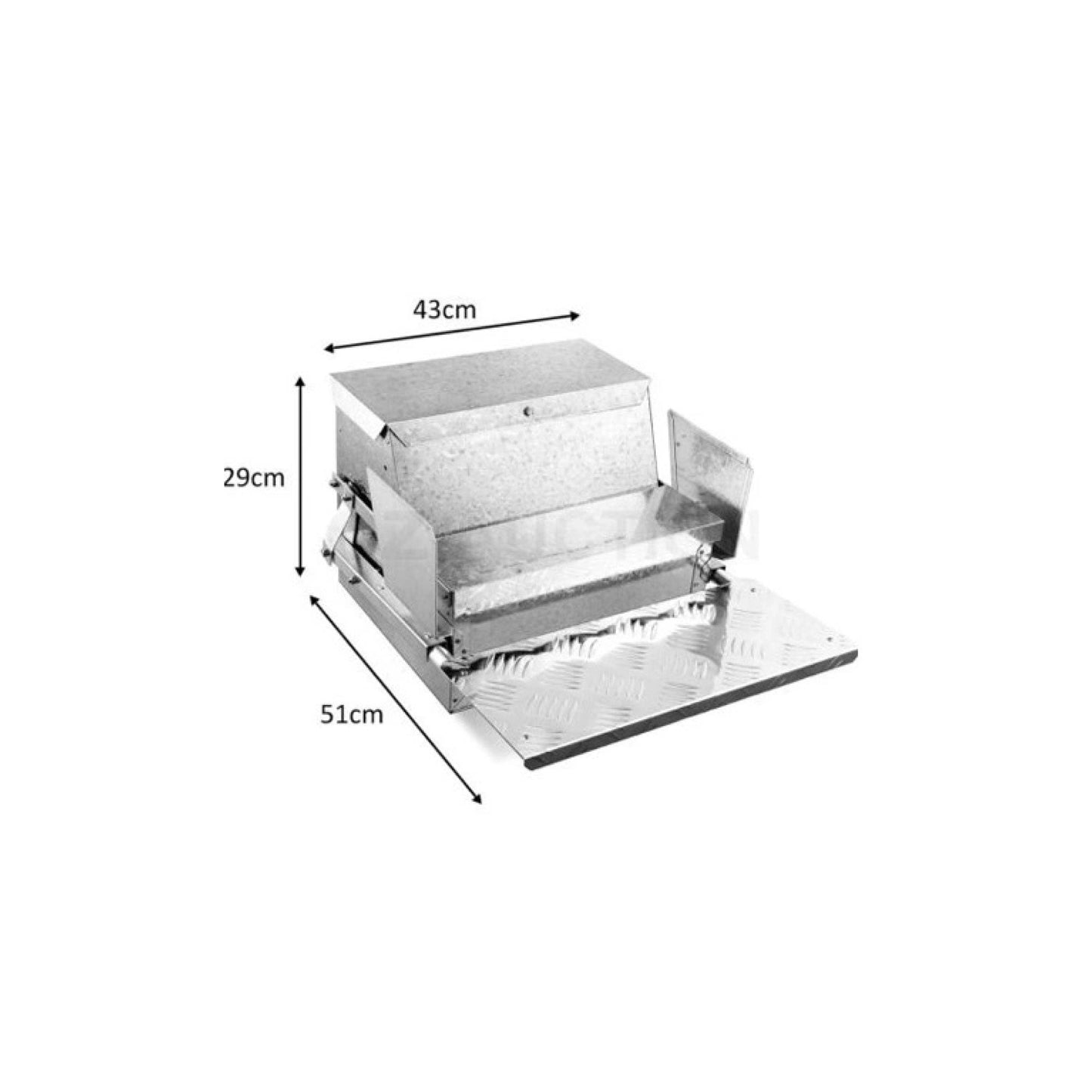 9kg Automatic Chook Chicken Feeder Poultry Auto Treadle Aluminium Metal Feeders V238-SUPDZ-32677339627600