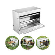 10kg Automatic Chook Chicken Feeder Poultry Auto Treadle Galvanised Metal Coop V238-SUPDZ-32677373771856