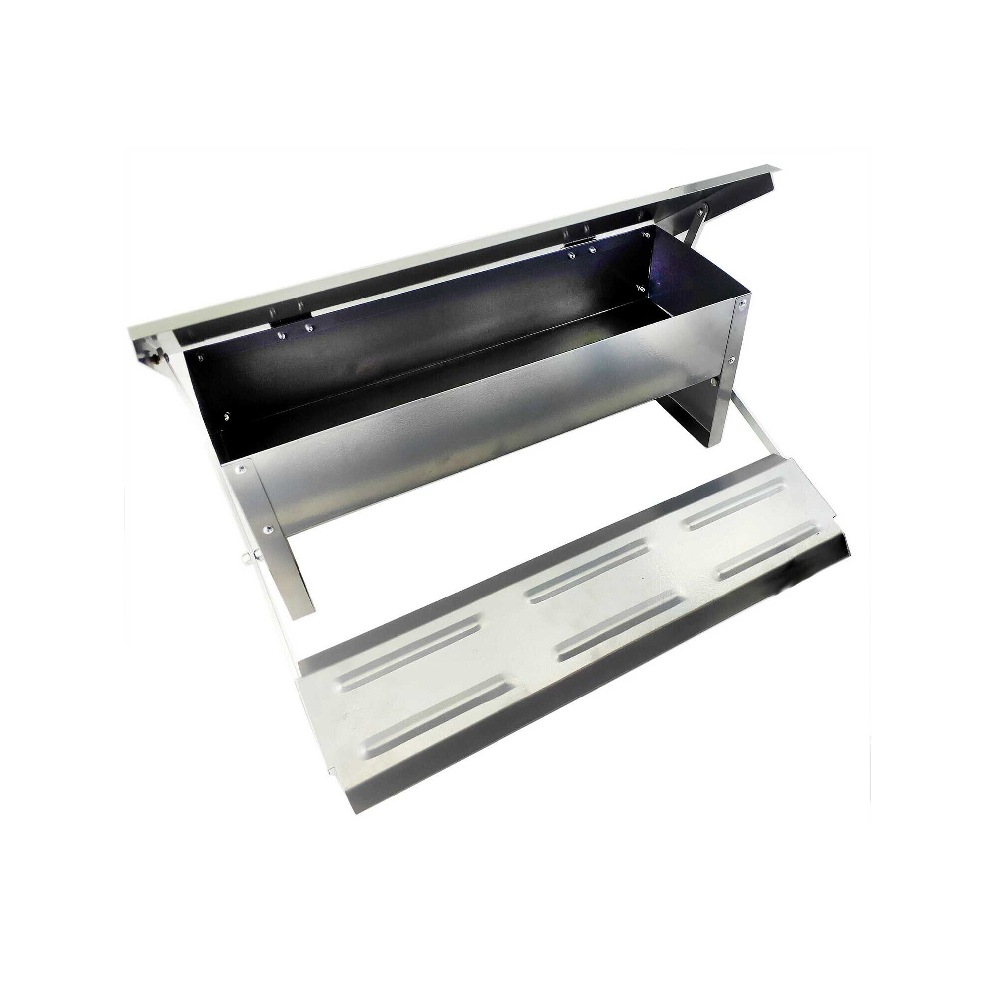 6.5L Automatic Chook Chicken Feeder Poultry Auto Treadle Galvanised Metal Coop V238-SUPDZ-32677480988752