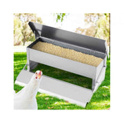 6.5L Automatic Chook Chicken Feeder Poultry Auto Treadle Galvanised Metal Coop V238-SUPDZ-32677480988752