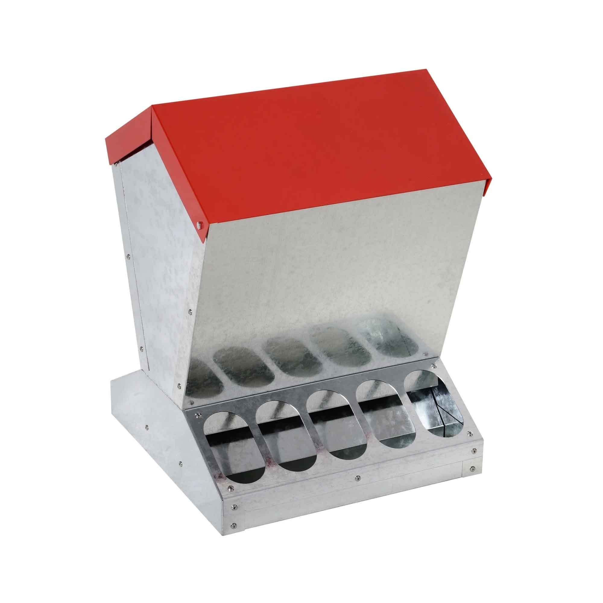 10kg Automatic Chook Chicken Feeder Poultry Auto Trough Galvanised Metal Feeders V238-SUPDZ-32677569101904