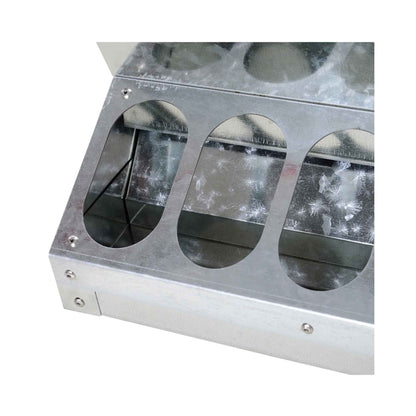 10kg Automatic Chook Chicken Feeder Poultry Auto Trough Galvanised Metal Feeders V238-SUPDZ-32677569101904