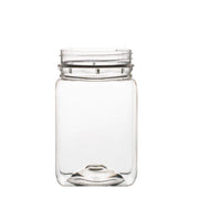 10x 500g Plastic Honey Jars + Lids - Square Clear Food Grade Packaging Containers V238-SUPDZ-32706744811600