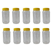 10x 1Kg Plastic Honey Jars + Lids - Round Clear Food Grade Packaging Containers V238-SUPDZ-32706820800592