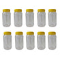 10x 1Kg Plastic Honey Jars + Lids - Round Clear Food Grade Packaging Containers V238-SUPDZ-32706820800592