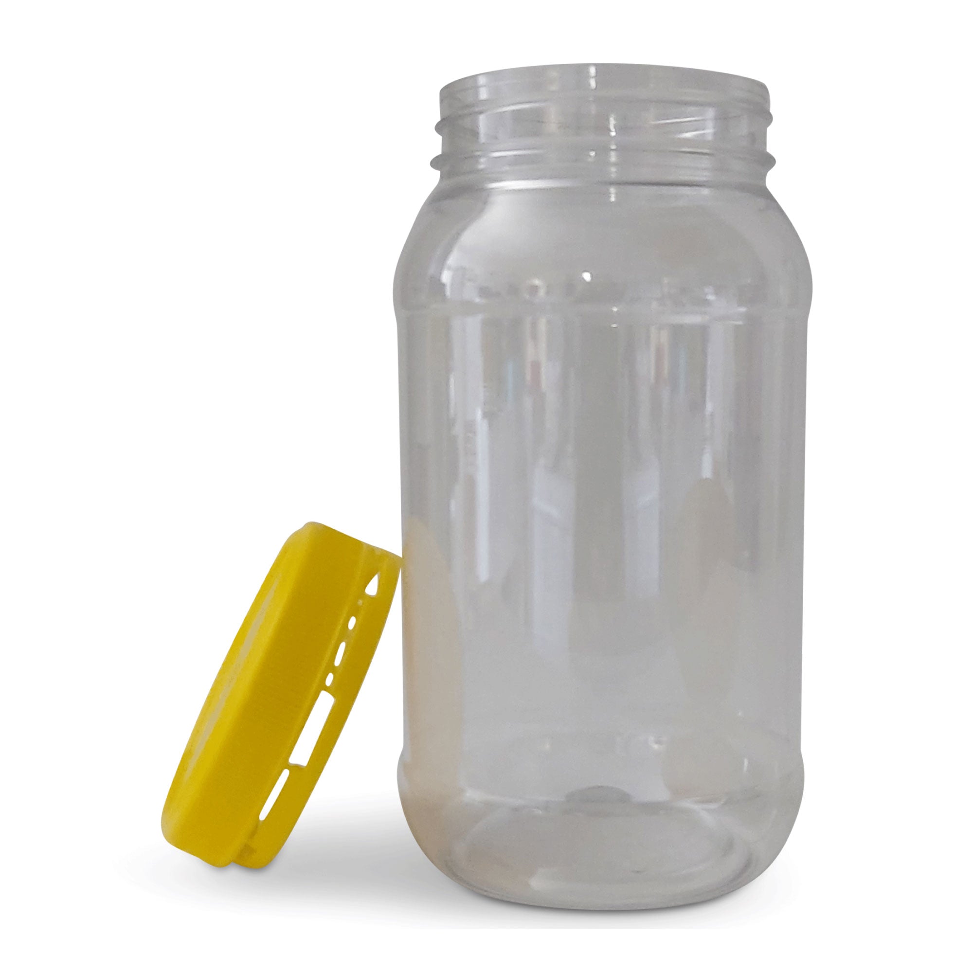 10x 1Kg Plastic Honey Jars + Lids - Round Clear Food Grade Packaging Containers V238-SUPDZ-32706820800592