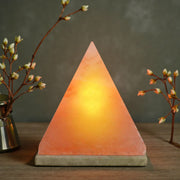 12V 12W Pyramid Himalayan Pink Salt Lamp Carved Rock Crystal Light Bulb On/Off V238-SUPDZ-32752412426320
