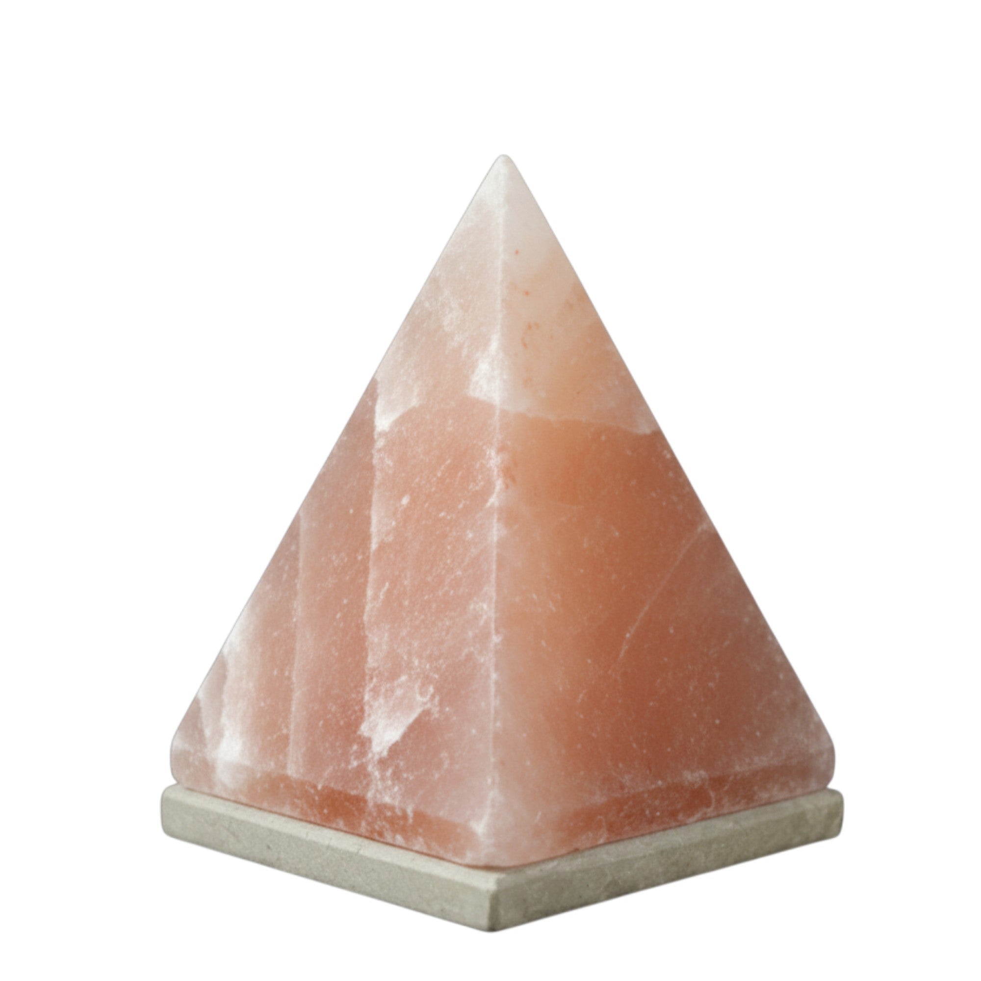 12V 12W Pyramid Himalayan Pink Salt Lamp Carved Rock Crystal Light Bulb On/Off V238-SUPDZ-32752412426320