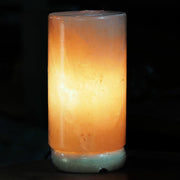 12V 12W Cylinder Himalayan Pink Salt Lamp Carved Rock Crystal Light Bulb On/Off V238-SUPDZ-32752437166160