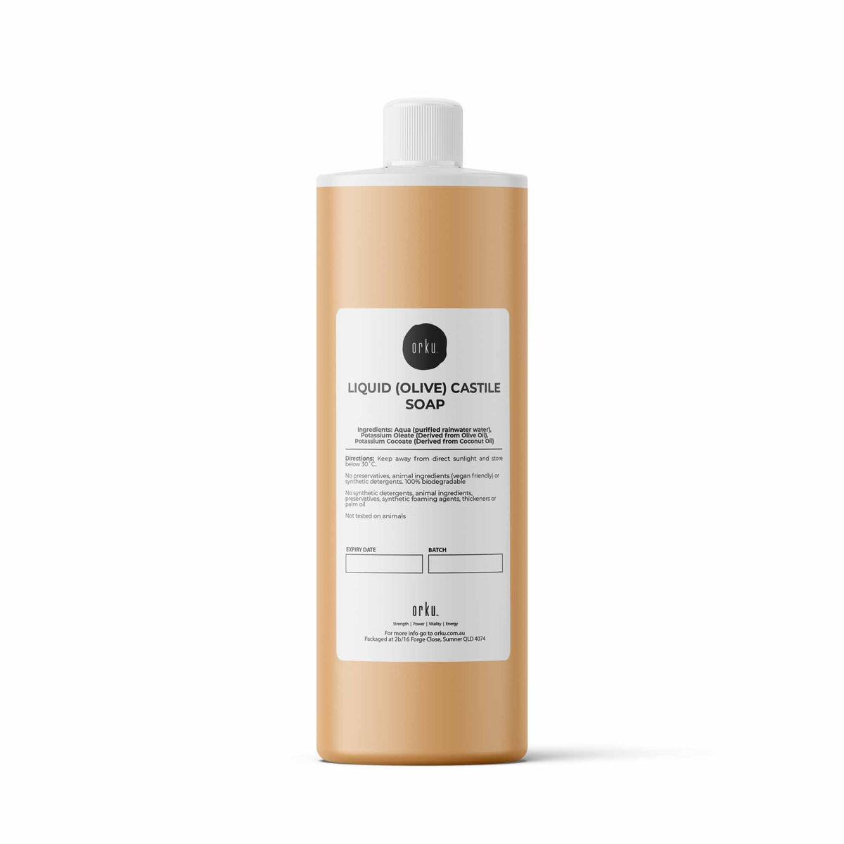 Orku 500ml Liquid Castile Soap - Pure Unscented Natural Olive Oil Base Concentrate V238-SUPDZ-32767201411152