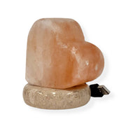 USB Himalayan Salt Lamp - Heart Love Carved Shape Pink Crystal Rock LED Light V238-SUPDZ-32768317510