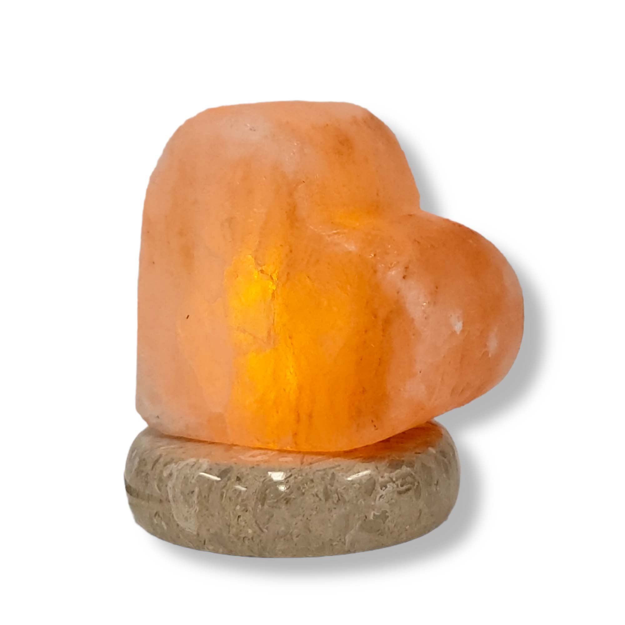 USB Himalayan Salt Lamp - Heart Love Carved Shape Pink Crystal Rock LED Light V238-SUPDZ-32768317510