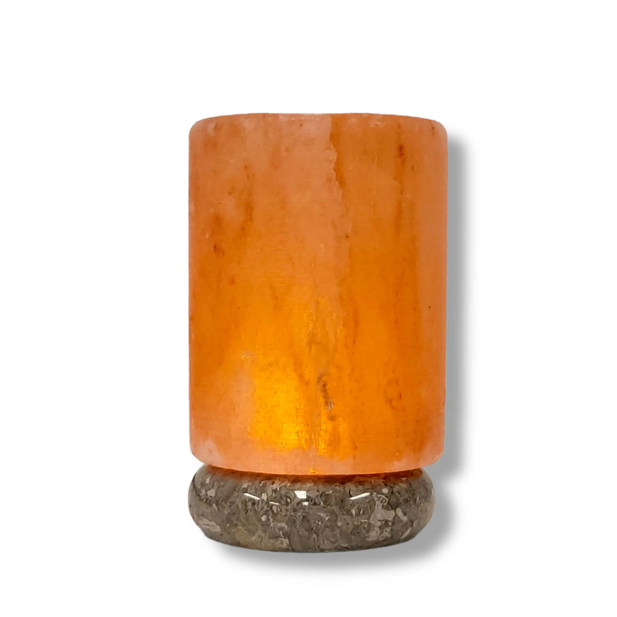 USB Himalayan Salt Lamp - Cylinder Carved Shape Pink Crystal Rock LED Light V238-SUPDZ-32768384198