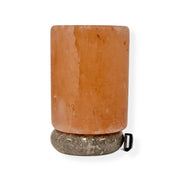 USB Himalayan Salt Lamp - Cylinder Carved Shape Pink Crystal Rock LED Light V238-SUPDZ-32768384198