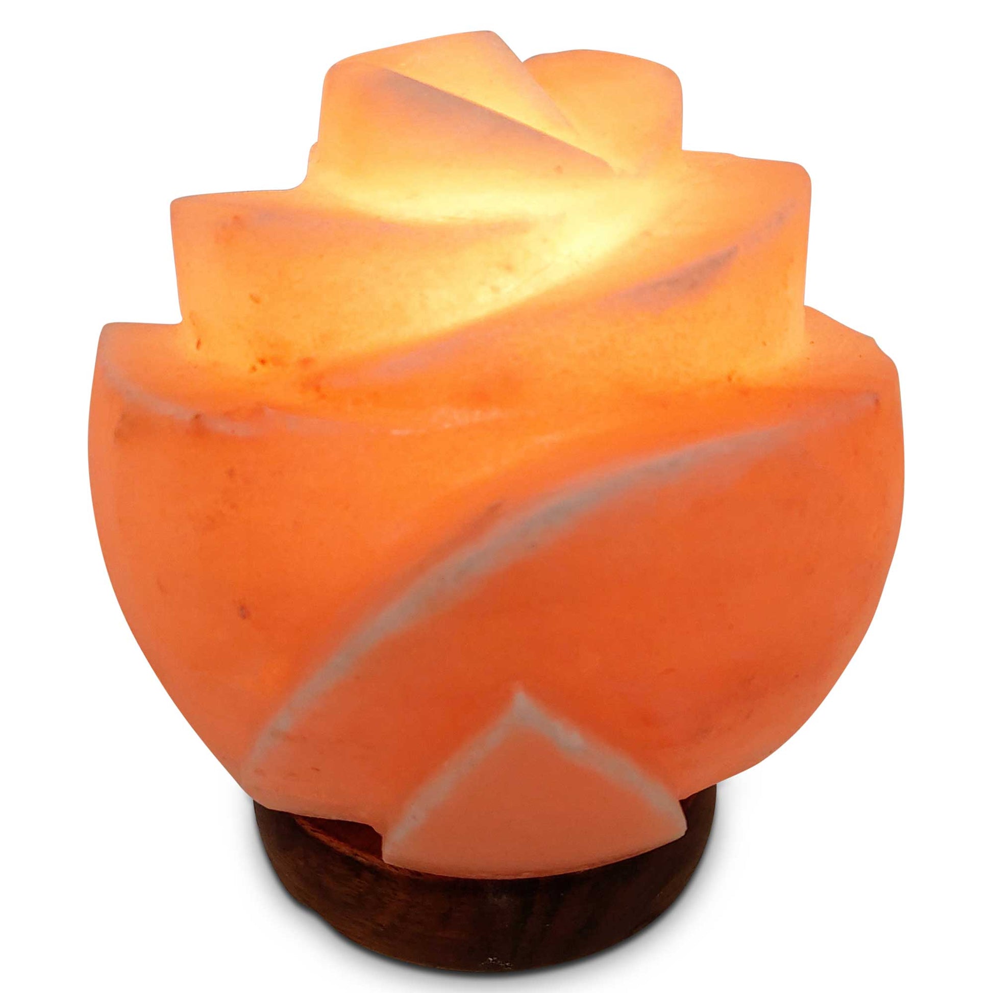 12V 12W Rose Himalayan Pink Salt Lamp Carved Flower Rock Crystal Light Bulb On/Off V238-SUPDZ-32769927577680