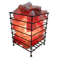 12V 12W Rectangle Iron Basket Himalayan Pink Salt Lamp Rock Crystal Bulb On/Off V238-SUPDZ-32769954971728