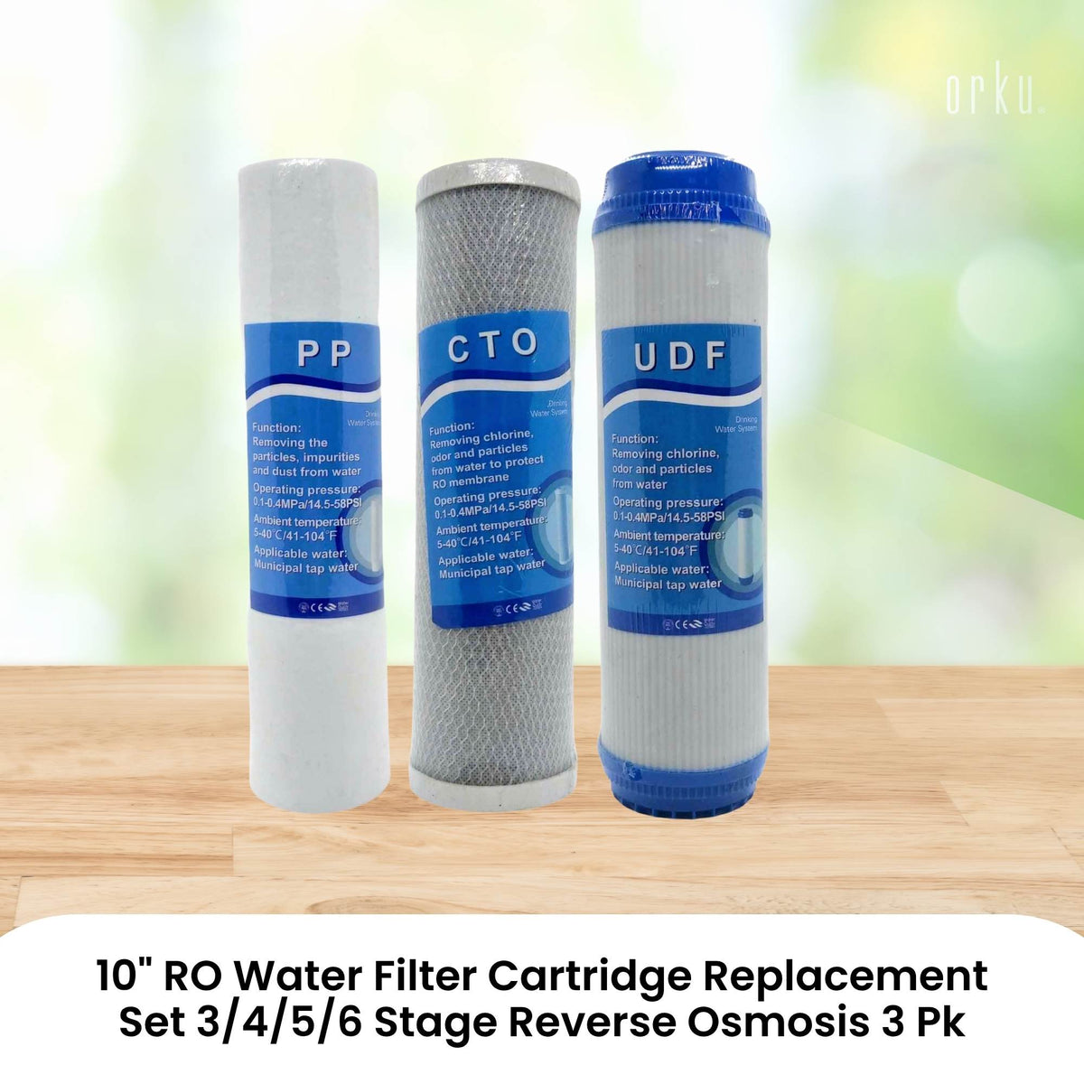 10" RO Water Filter Cartridge Replacement Set 3/4/5/6 Stage Reverse Osmosis 3 Pk V238-SUPDZ-32851643957328