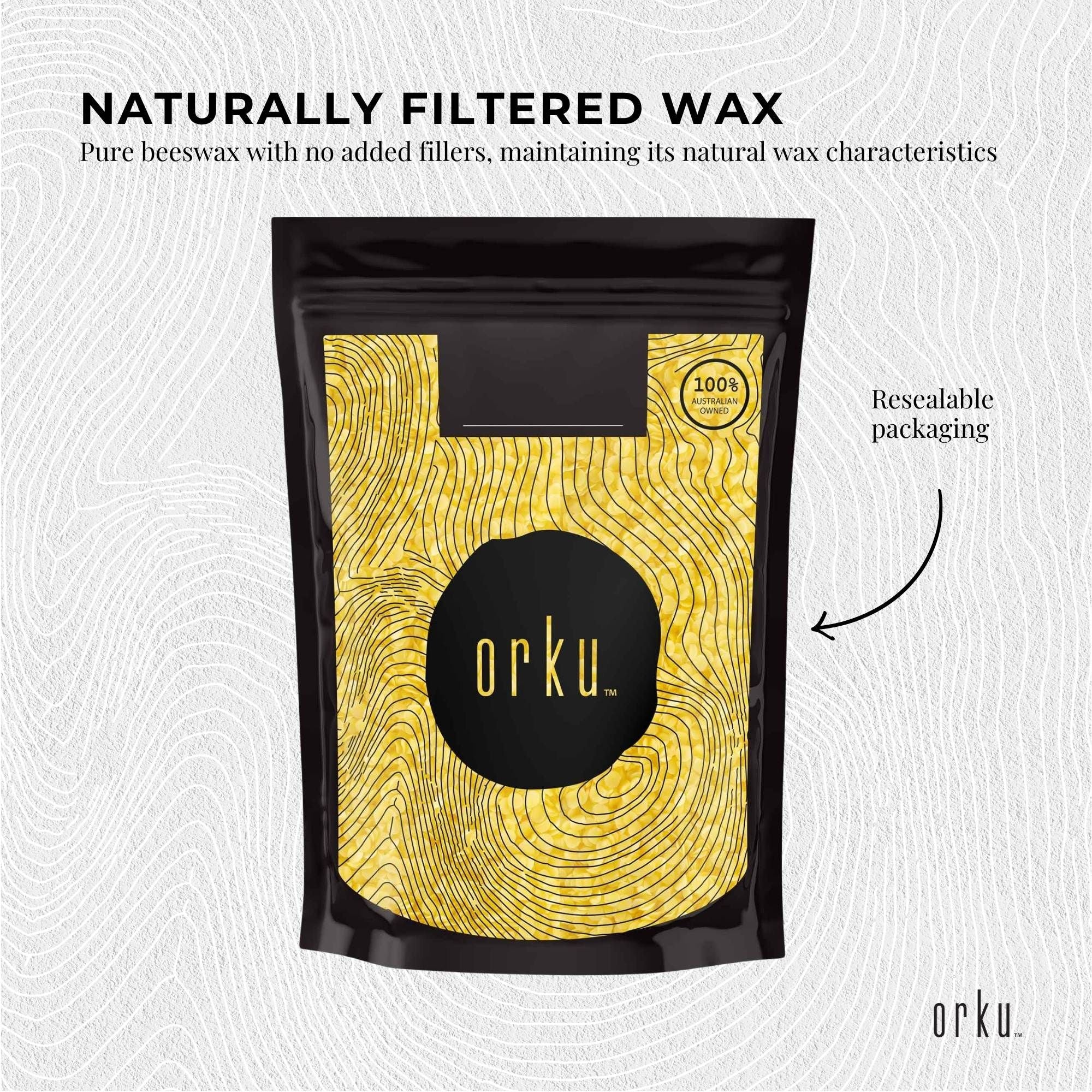 Orku 2Kg Organic Beeswax Pellets Yellow - Cosmetic Grade Pure Bees Wax Pastilles V238-SUPDZ-32851856195664