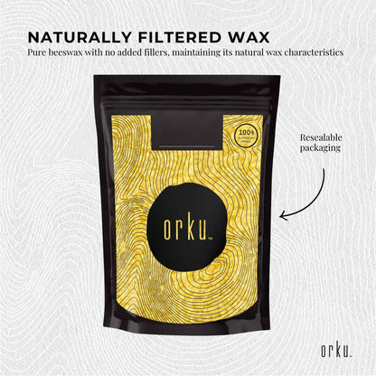 Orku 2Kg Organic Beeswax Pellets Yellow - Cosmetic Grade Pure Bees Wax Pastilles V238-SUPDZ-32851856195664