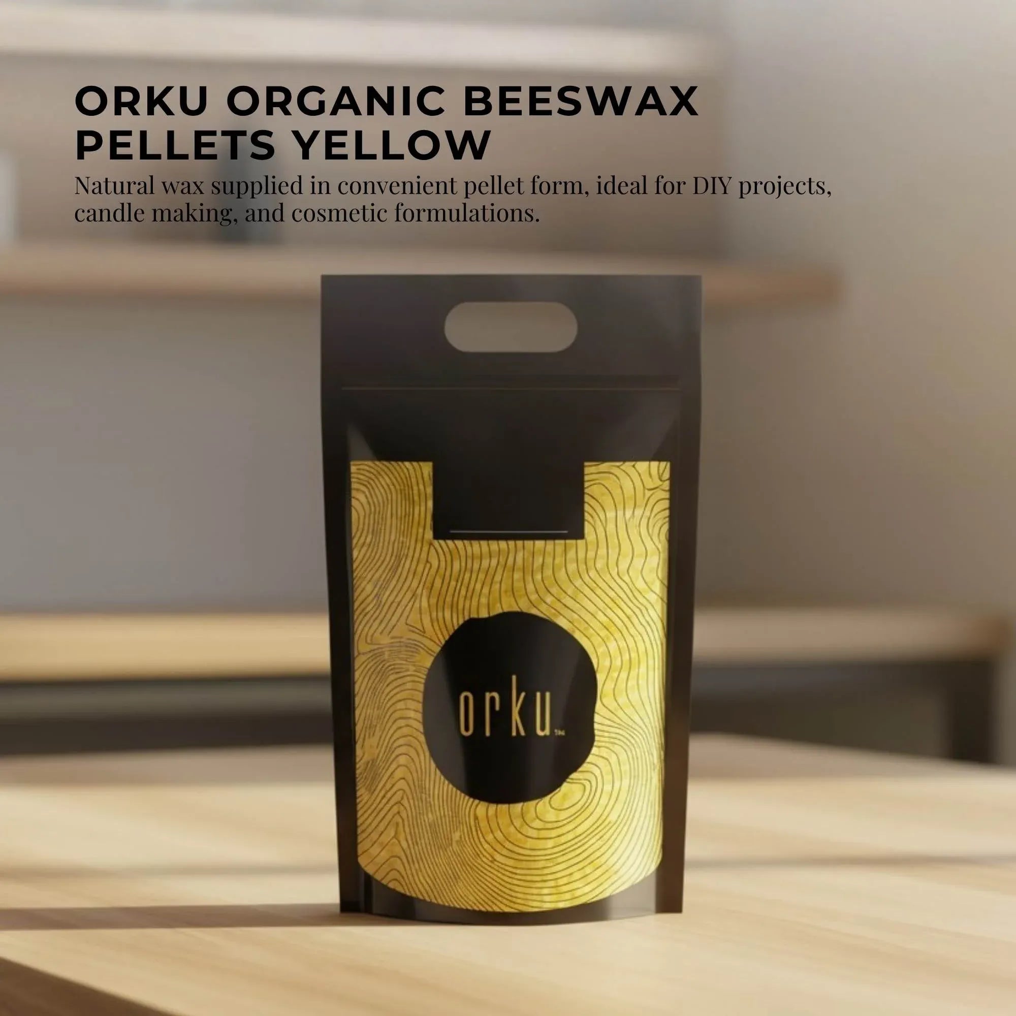 Orku 5Kg Organic Beeswax Pellets Yellow - Cosmetic Grade Pure Bees Wax Pastilles V238-SUPDZ-32851867107408