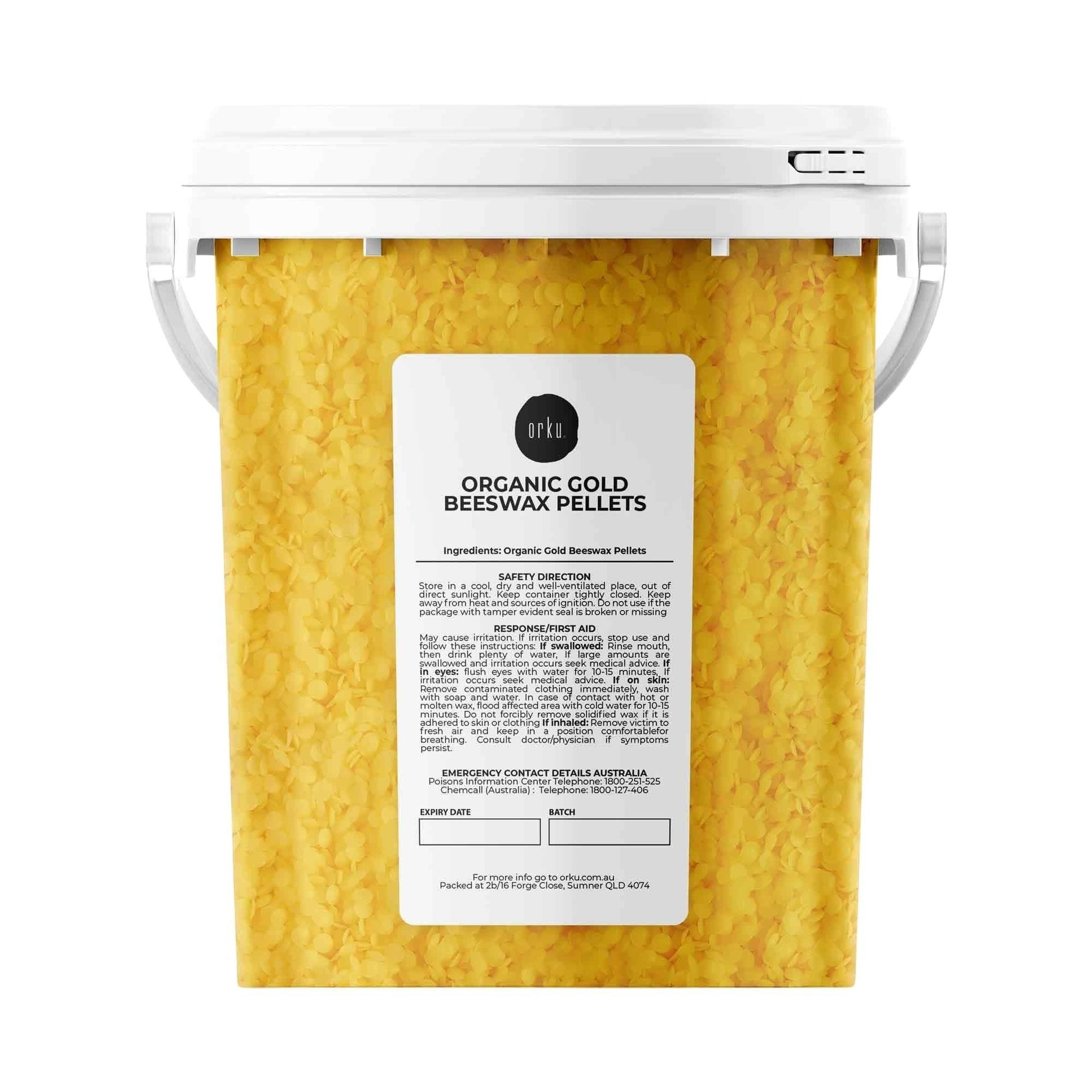 Orku 500g Organic Beeswax Pellets Yellow Tub - Cosmetic Grade Bees Wax Pastilles V238-SUPDZ-32852062011472