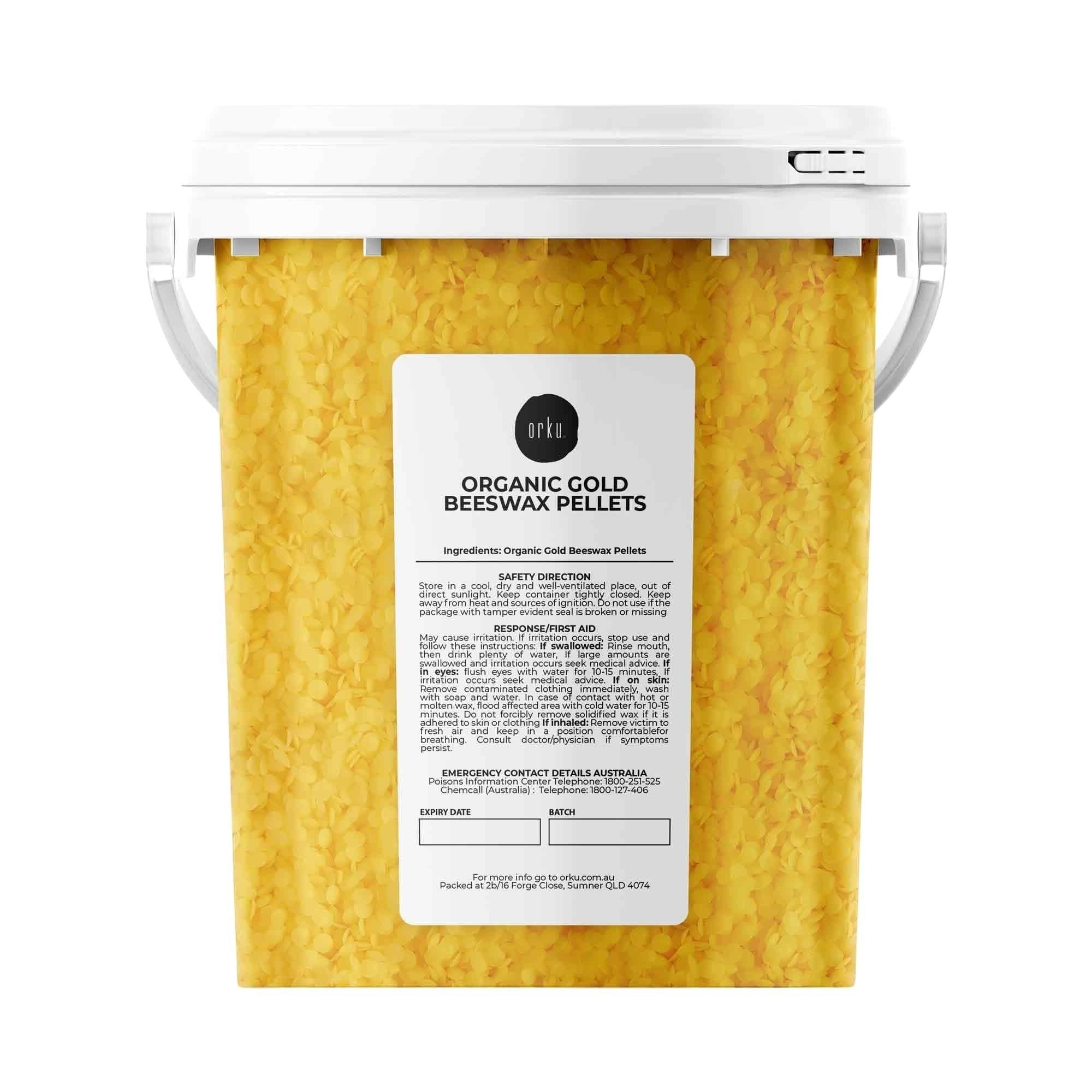Orku 500g Organic Beeswax Pellets Yellow Tub - Cosmetic Grade Bees Wax Pastilles V238-SUPDZ-32852062011472