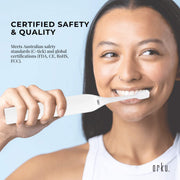 Sonic Electric Toothbrush White - Waterproof USB Charging 5 Modes 2 Heads + Case V238-SUPDZ-32954516930640